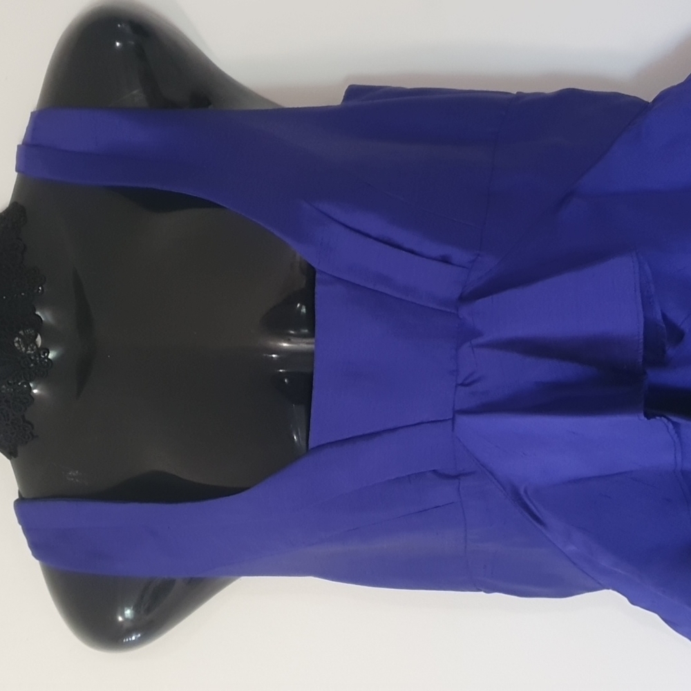 Nina Maya Size 8 Silk Dress Blue Purple - Picture 2 of 10
